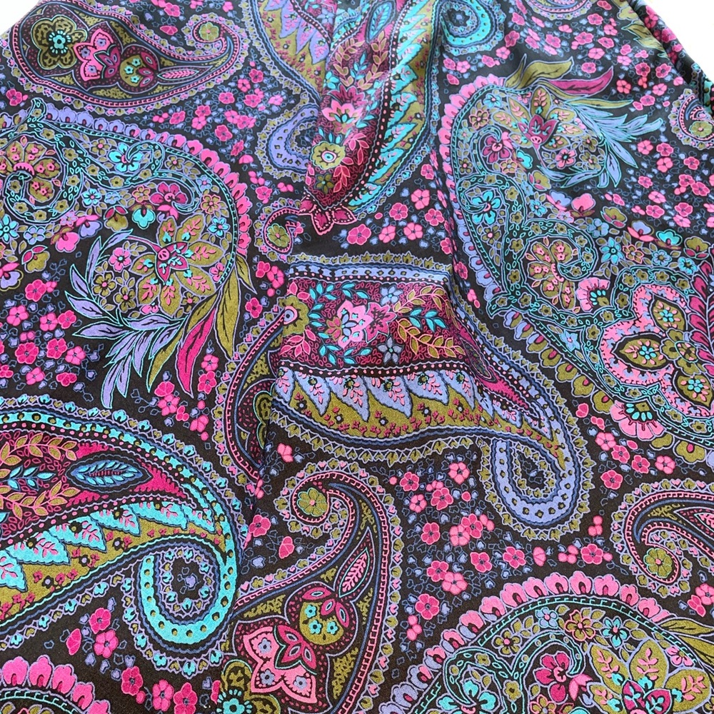 Chemisette LTD Vintage Paisley Patterned Multicolor Midi Skirt - Picture 3 of 5